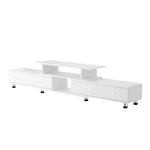 Artiss TV Cabinet Entertainment Unit Extendable 160CM To 220CM White FURNI-O-TV-220-WH-AB