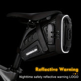 Bicycle Saddle Bag Large Capacity Water-Resistant Storage for Cycling Essentials V1106-139-BLA-80416