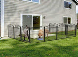 16 Panel Pet Playpen Gate Extension w/ Lockable Door Large Dog Cage V178-66945
