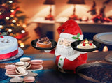Christmas Snowman Treats Holder Santa Holding Tray Fruit Bowl Rack Resin Home Party Food Snack V1294-YM0523-10321191