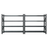 Giantz 4Mx1.8M Garage Shelving Warehouse Rack Black WR-F-20186-200BK-ABCX2