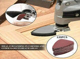 246Pcs Oscillating Tool Sanding Pad Kit, 3Pcs Triangle Sanding Pads and 3Pcs Finger Sanding Pad, V1370-AZ4-07631