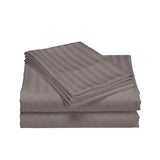 Royal Comfort 1200 Thread count Damask Stripe Cotton Blend sheet sets King Pewter ABM-233343