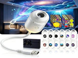 New Hd Smart Dynamic 5d Holographic Night Light Projector, Plug and Play Hd Star Projector, 360&deg V1369-AZ3-W-08006
