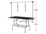 Pet Grooming Table Two Arms with Clamp, 117cm Dog Grooming Station, Foldable Pets Grooming Stand for V952-ZDMRZ46INCH0I6658V0
