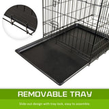 Wire Dog Cage Foldable Crate Kennel 48in with Tray V274-PET-WC48