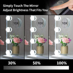 Hollywood Makeup Vanity Mirror with LED Lights and Detachable 10X Magnification Mirror V178-88420