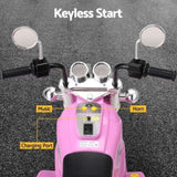 Rigo Kids Ride On Car Motorcycle Motorbike Electric Toys Horn Music 6V Pink RCAR-MBIKE-HARLE-PK
