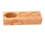 3Slots Wooden Coffee Portafilter Holder Tamper Stand Tamping Base for Home Bar Counter Wood V1294-YM0901-3118210243112