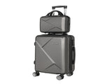 Wanderlite 2Set 20 Inch Luggage Case with 12 Inch Handheld Luggage Box Hard Shell Travel Suitcase LUG-ABS-CB-12-20-DG