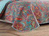 100% Cotton Aqua Coral Paisley Bloom Coverlet Bedspread Set V745-MMPAC060758Q13U