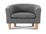 Artiss Armchair Tub Chair Grey Abby UPHO-B-TUB02-GY