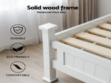 Artiss King Single Bed Frame and Bedside Table WBED-004KS-FURNI-PURE-AB