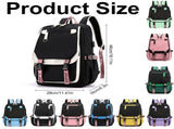 1 Pack 11.4118.116.3in Black Mint Green Splicing Laptop Backpack, Waterproof Lightweight Multi V1366-AZ2-W-21377