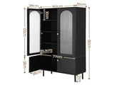 Artiss Buffet Sideboard Cupboard Cabinet Black FUR-S-SID-04-BK-AB