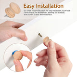 100Pcs Unfinished Wood Drawer Knobs with Pre Drilled Holes Rustic Cabinet Pulls V1369-AZ3-W-16570