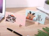 20-Pack Natural Wood Card Holders with Double-Sided Adhesive Dots for Photos, Postcards and Place V1188-MS-731-097