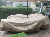 Patio Table & Chair Cover with Umbrella Hole Water-Resistant Outdoor Furniture Cover for V1107-CS-HWZYZ