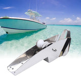 AISI 316 Stainless Steel Hinged Self-Launching Bow Anchor Roller with pivoting Dual-Roller 16.5'' V1259-DP01-A-1316