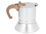 Moka Stove Coffee Maker Professional Metal Italian Coffee Maker for Home Travel Silver 150ml V1294-YM0715-3118220095312