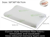 2 Pack Wave Shaped Contour Memory Foam Pillow with Washable Bamboo Fibre Covers - 3-5 Second Slow V888-ELOSUNG55088-1