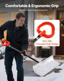 VEVOR Snow Pusher Shovel, 76.2 cm Outdoor Snowplow Shovel with Ergonomic Grip, HDPE Plastic Blade, V952-WLKSL3035INC7ZY9Y001V0