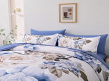 Plush Floral Comforter Set, King Size, Winter Quilted Bedding with Pillowcases V745-MAB010946AJ3