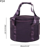 12 Inch Purple Padded Carry Bag, Polyester Case with Handle Front Pocket for Yoga Travel V1188-MS-721-280