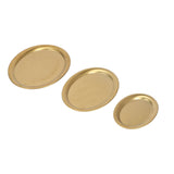 3pcs Stainless Steel Dessert Tray Mirror Polishing Process Snack Jewelry Display TrayGold V1294-YM0523-3118210306011