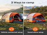 Weisshorn Camping Tent SUV Family Camping Car Tent 6-8 Person 250cm Orange XFEL-TENT-CAR250-GYOG