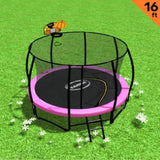 Kahuna Trampoline 16 ft with Basketball Set - Pink TRA-KAH-16-PK-BB