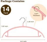 Clothes Hanger 14 Pack, Sweater Hangers No Shoulder Bump, 16.5 inch Wide Heavy Duty Coat Hangers for V1258-DP02-WO-186