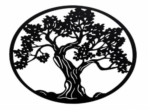 Tiger Tree Round Metal Wall Art 98cm V637-E522585