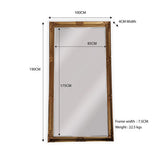 French Provincial Ornate Mirror - COUNTRY GOLD - X Large 100cm x 190cm V292-MIRR-FRN005