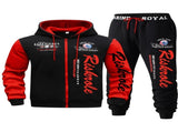 Men'S Hoodie Set Letter Print Hoodie Casual Sportswear Jogger Set Australian - Navy - Size 2XL V1106-M-APP-66132-NAVY-2XLAU2XLEU54