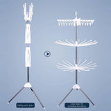 Clothes Drying Rack, Folding Drying Tree, 3 Tier Laundry Drying Rack Indoor With Rotating V1366-AZ2-W-12535