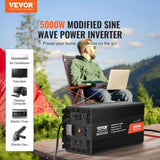 VEVOR Modified Sine Wave Inverter, 5000W, DC 12V to AC 230V Power Inverter with 2 AC Outlets 2 USB V952-XZXNBQ5000WXZA35WV3