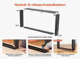 Table Legs, 750 x 900 mm Square Steel Furniture Legs, Modular Design, Easy Assembly, 1000 kg V952-ZTCFKFX2835II5NSO001V0