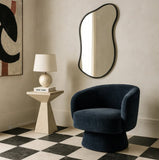 Interior Ave - Celine Swivel Armchair Chenille Denim Blue V355-IA-AC-CB