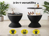 Gardeon Outdoor Bar Table Portable Ice Bucket Cooler 30L Adjustable Top Black ODF-COOLER-R-BK