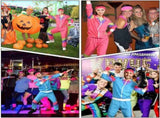 80s Fashion Height Shell Jacket Costume, 80s Fancy Dress Men Women with Headband Bracelet, 1980s V1237-ZY-203-2163