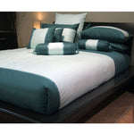 Orient Sense Petra Quilt Cover Set - Queen V442-ORS-QUILTCS-PETRA-AQUA-QS