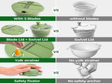 Salad Spinner Large, Vegetables Wash Bowl, Fruits & Herb Lettuce Dryer with 5 Blade Slicer Egg Yolk V1258-DP02-C-1394