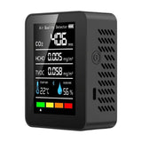 Professional 5-in-1 Air Quality Monitor - Portable CO2, TVOC, HCHO, Temperature & Humidity for Home, V1366-AZ2-W-16482