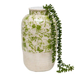 Glazed Green Stoneware Look Vase 37cm V637-88751VSE