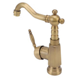 Bathroom Sink Faucet Antique Brass Vanity Mixer Faucet Tap Heightening Single Handle Wash Basin Tap V1294-YM0626-3112220094211