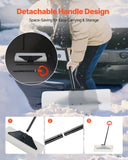 Snow Pusher Shovel, 61 cm Wide Outdoor Snowplow Shovel with Ergonomic Grip, HDPE Plastic Blade, V952-WLKSL2025INC5GA89001V0