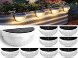 Raised Garden Bed Solar Lights Magnetic with Dusk to Dawn Sensors Wide Angle IPX4 Waterproof Solar V1107-118-48079-WHT-8PACK