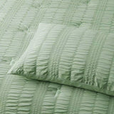 Accessorize Seersucker Sage 3 Piece Polyester Comforter Set Queen V442-HIN-COMFORTER-SEERSUCKER-SAGE-QS