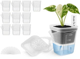 Self-Watering Double-Layer Square Planter Set for Effortless Plant Propagation and Succulent Display V1341-ZY-Y578GCC5-H-12PCS